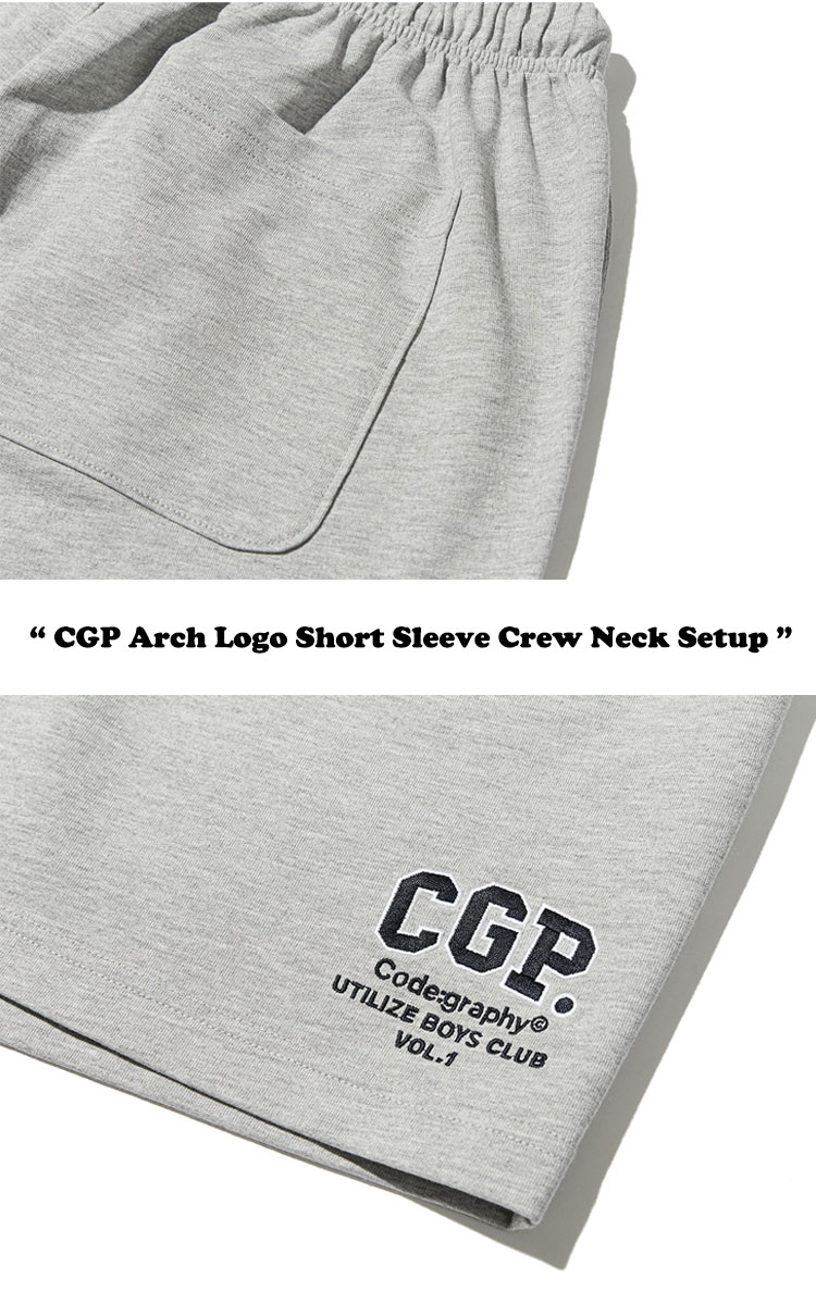 コードグラフィー セットアップ CODEGRAPHY CGP Arch Logo Short Sleeve Crew Neck Setup CBCU3TS500MG/DG/NY CBCU3PS500MG/DG/NY CBDUUTS001NY/T002NY ウェア｜drescco｜08