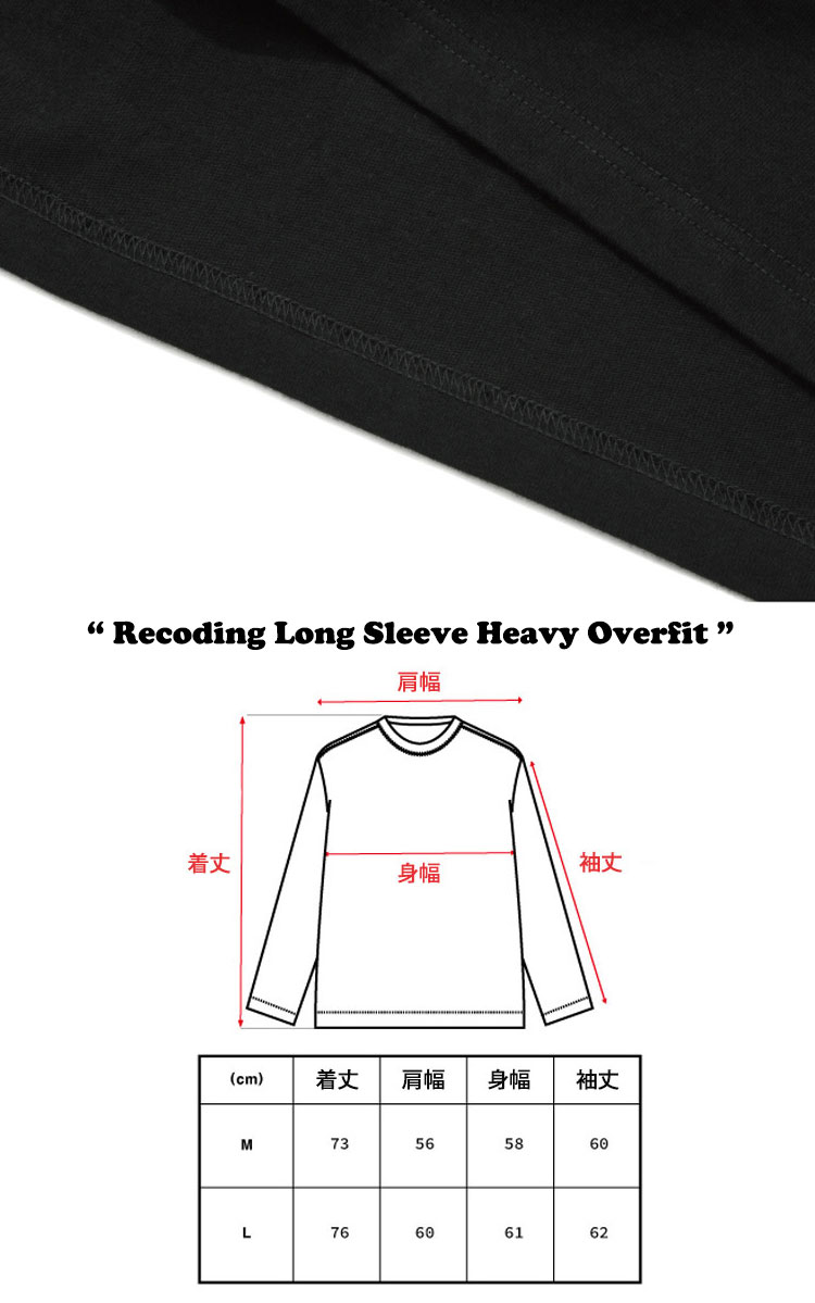 コンパーニョ Tシャツ CPGN STUDIO 正規販売店 RECODING LONG SLEEVE HEAVY OVERFIT WHITE BLACK SP020117/8 ウェア｜drescco｜05