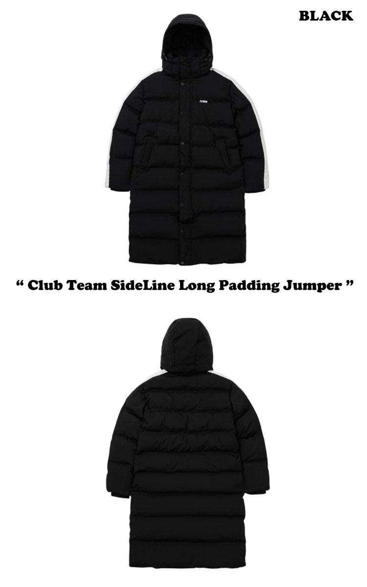 エフシーエムエム アウター ダウン FCMM メンズ レディース Club Team Side Line Long Padding Jumper BLACK ブラック FC702601BK ウェア｜drescco｜02
