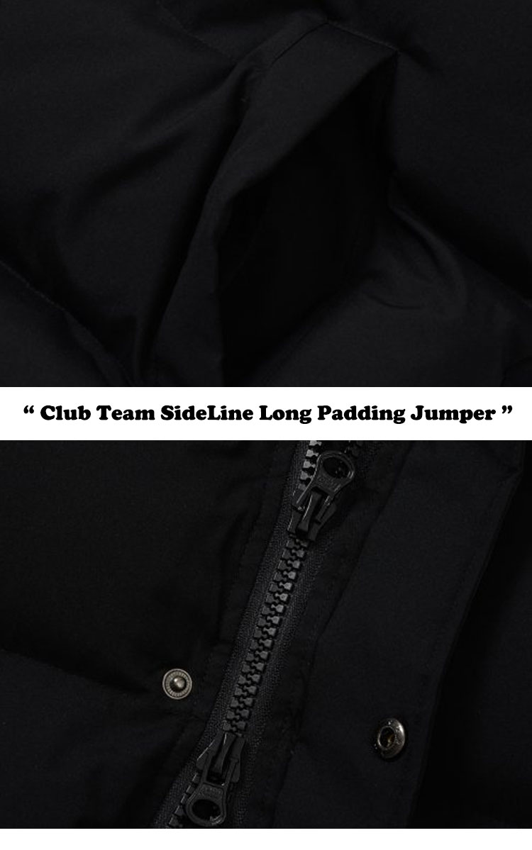 エフシーエムエム アウター ダウン FCMM メンズ レディース Club Team Side Line Long Padding Jumper BLACK ブラック FC702601BK ウェア｜drescco｜05
