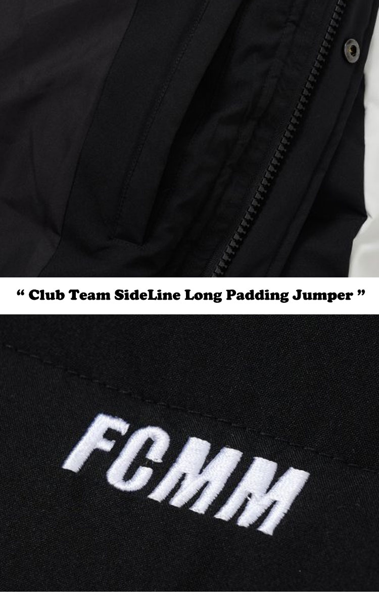 エフシーエムエム アウター ダウン FCMM メンズ レディース Club Team Side Line Long Padding Jumper BLACK ブラック FC702601BK ウェア｜drescco｜06