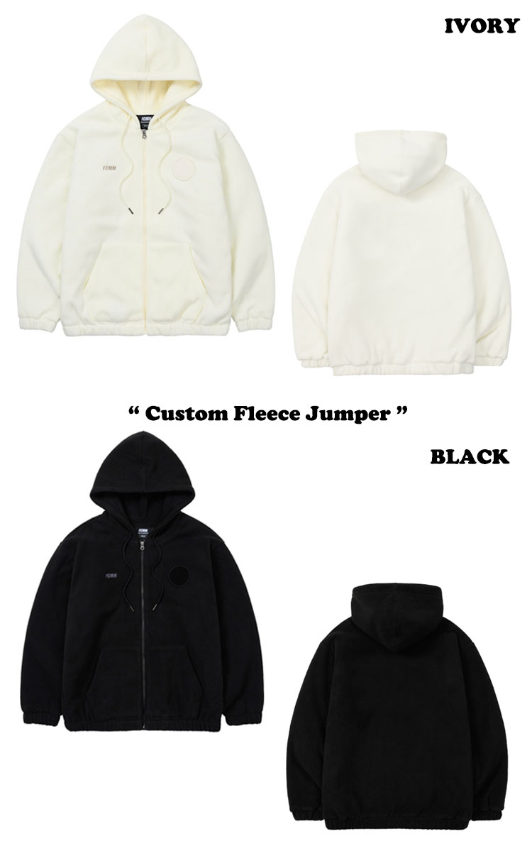 エフシーエムエム フリース FCMM Custom Fleece Jumper カスタム フリースジャンパー IVORY アイボリー BLACK ブラック FCMM01 ウェア｜drescco｜02