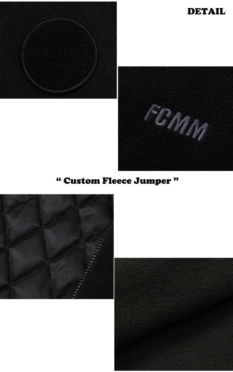 エフシーエムエム フリース FCMM Custom Fleece Jumper カスタム フリースジャンパー IVORY アイボリー BLACK ブラック FCMM01 ウェア｜drescco｜03