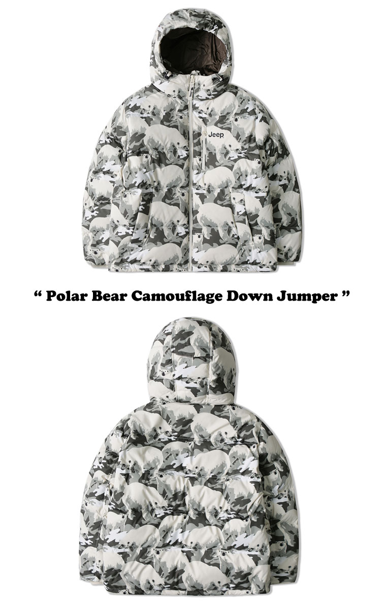 ジープ ダウン Jeep Polar Bear Camouflage Down Jumper ポーラー ベアー カモフラージュ ダウン ジャンパー CAMOUFLAGE カモ フラージュ JN4JPU421CM ウェア｜drescco｜02