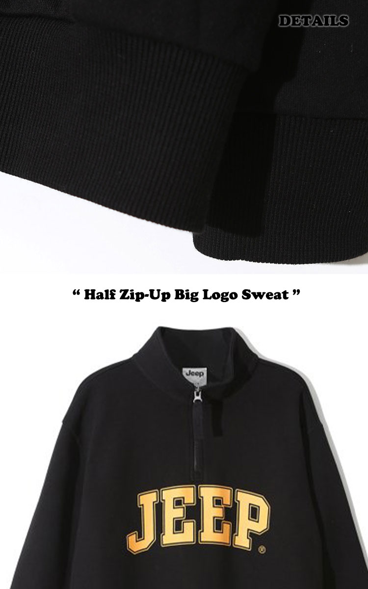 ジープ トレーナー Jeep Half Zip-Up Big Logo Sweat ハーフジップ