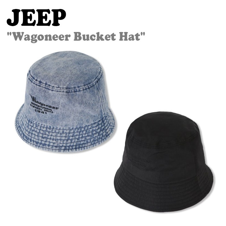 ジープ バケットハット Jeep メンズ レディース Wagoneer Bucket Hat ワゴニア バケット ハット INDIGO インジゴ BLACK ブラック JO0GCU961ID/BK ACC｜drescco