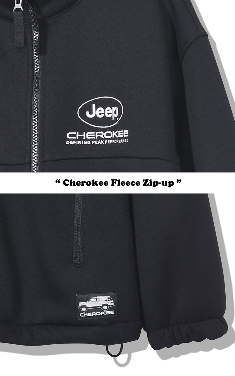ジープ フリース Jeep メンズ レディース Cherokee Fleece Zip-up チェロキー フリースジップアップ 全2色JO5TZU839BK/MG ウェア｜drescco｜04