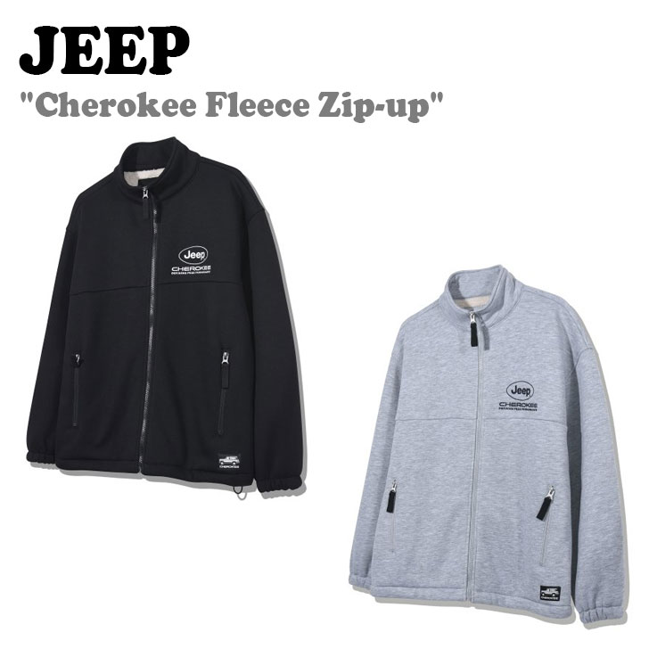 ジープ フリース Jeep メンズ レディース Cherokee Fleece Zip-up チェロキー フリースジップアップ 全2色JO5TZU839BK/MG ウェア｜drescco