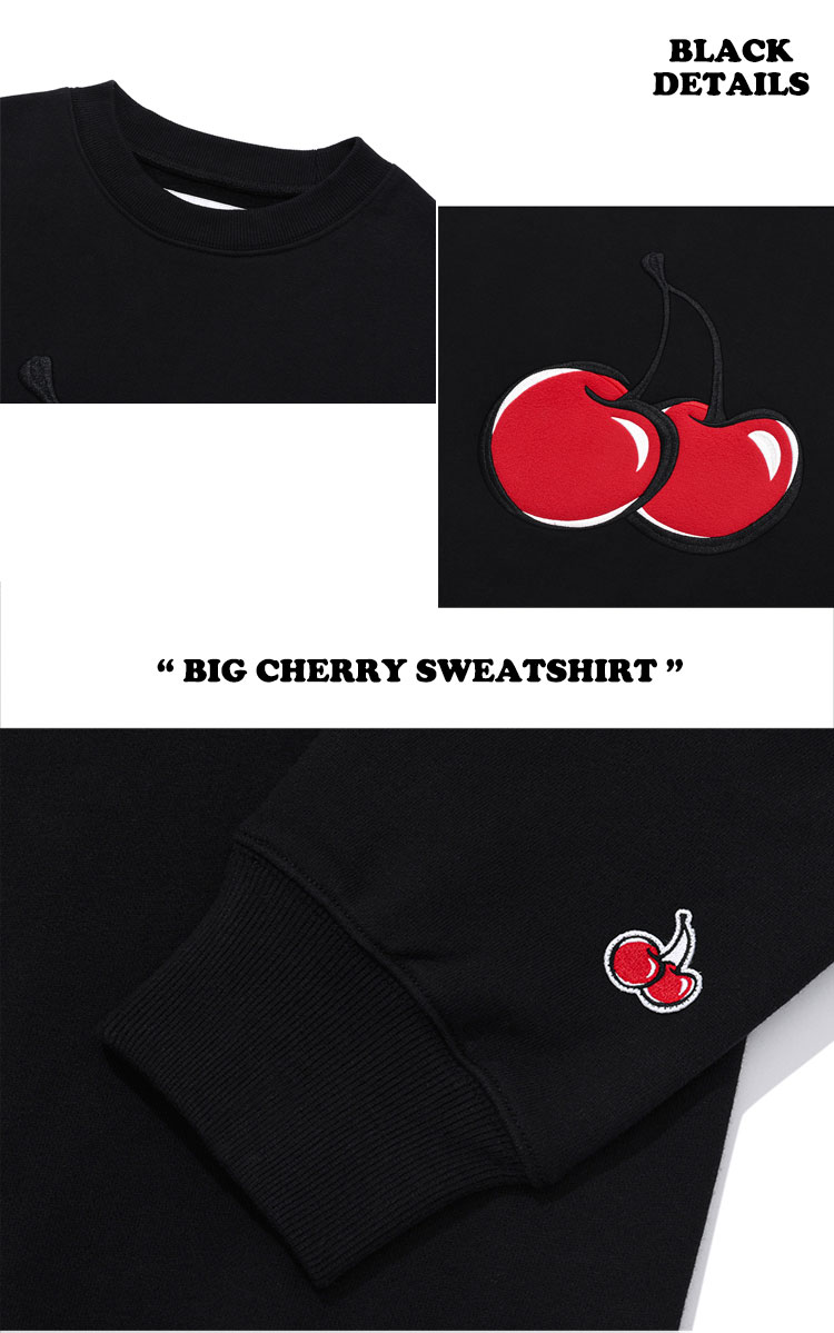 キルシー トレーナー KIRSH 正規販売店 BIG CHERRY SWEATSHIRT ビッグ チェリー スウェットシャツ アイボリー ブルー ブラック KKRFCTM514E ウェア｜drescco｜05