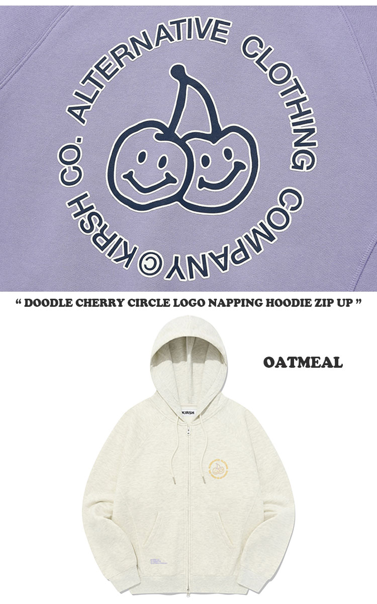 キルシー パーカー 韓国 KIRSH 正規販売店 DOODLE CHERRY CIRCLE LOGO