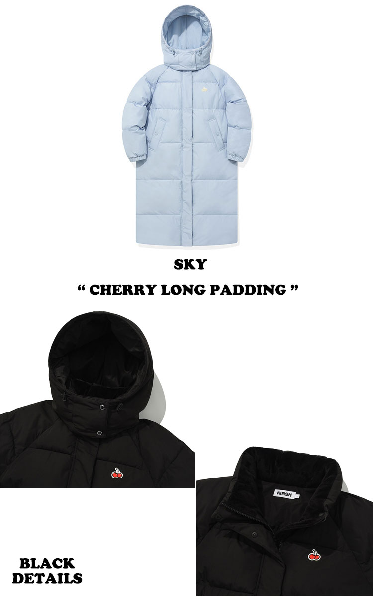 キルシー ダウン KIRSH 正規販売店 レディース CHERRY LONG PADDING チェリー ロング ペディン IVORY アイボリー  SKY スカイ BLACK ブラック KKRWCPD502E ウェア