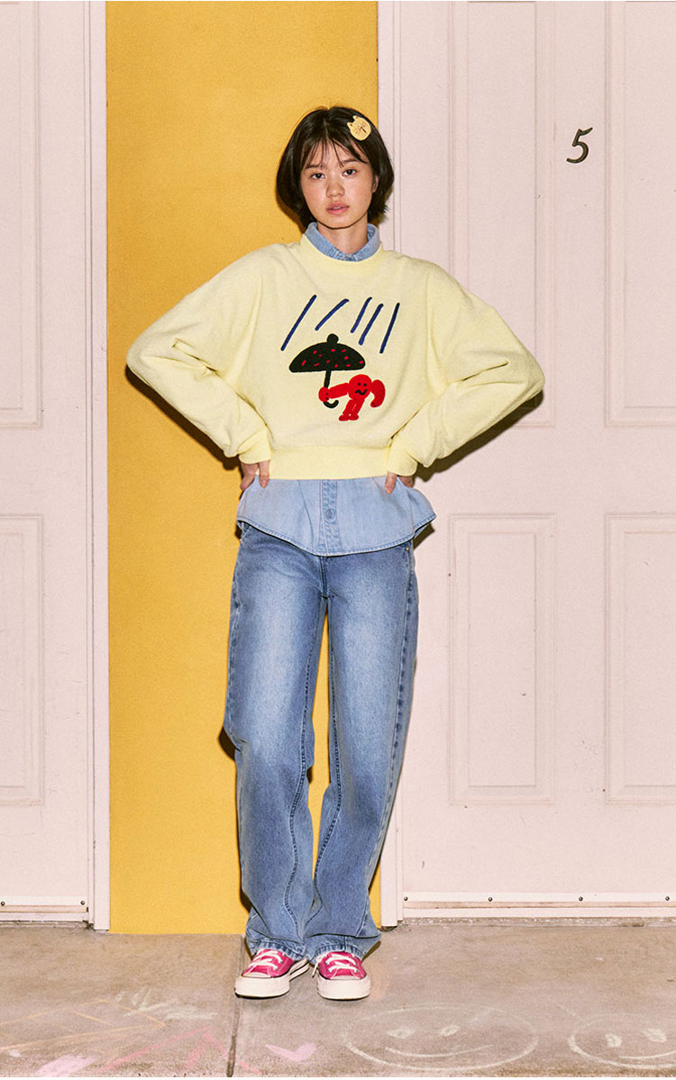 キルシー トレーナー KIRSH 正規販売店 KIRSH X MISAKI KAWAI  CROP SWEATSHIRT 河井美咲 クロップ スウェットシャツ 全2色 KLRWCTM571M ウェア｜drescco｜04