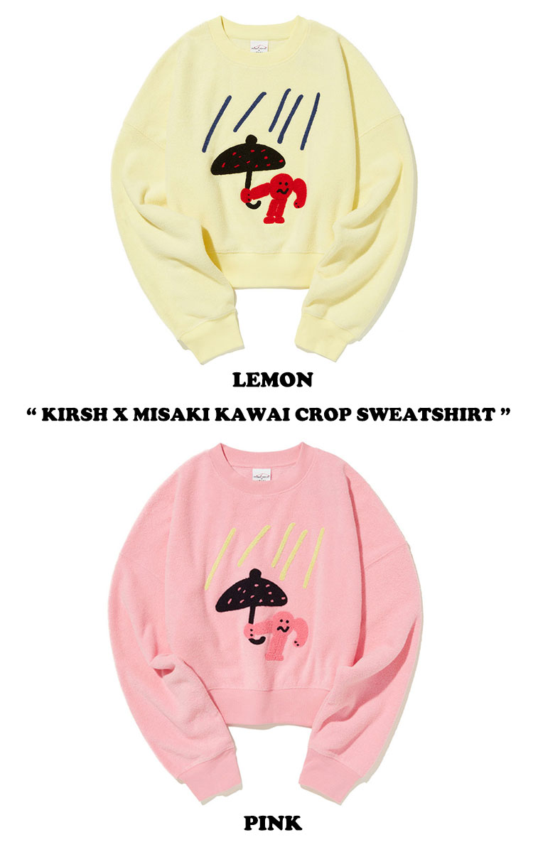 キルシー トレーナー KIRSH 正規販売店 KIRSH X MISAKI KAWAI  CROP SWEATSHIRT 河井美咲 クロップ スウェットシャツ 全2色 KLRWCTM571M ウェア｜drescco｜06