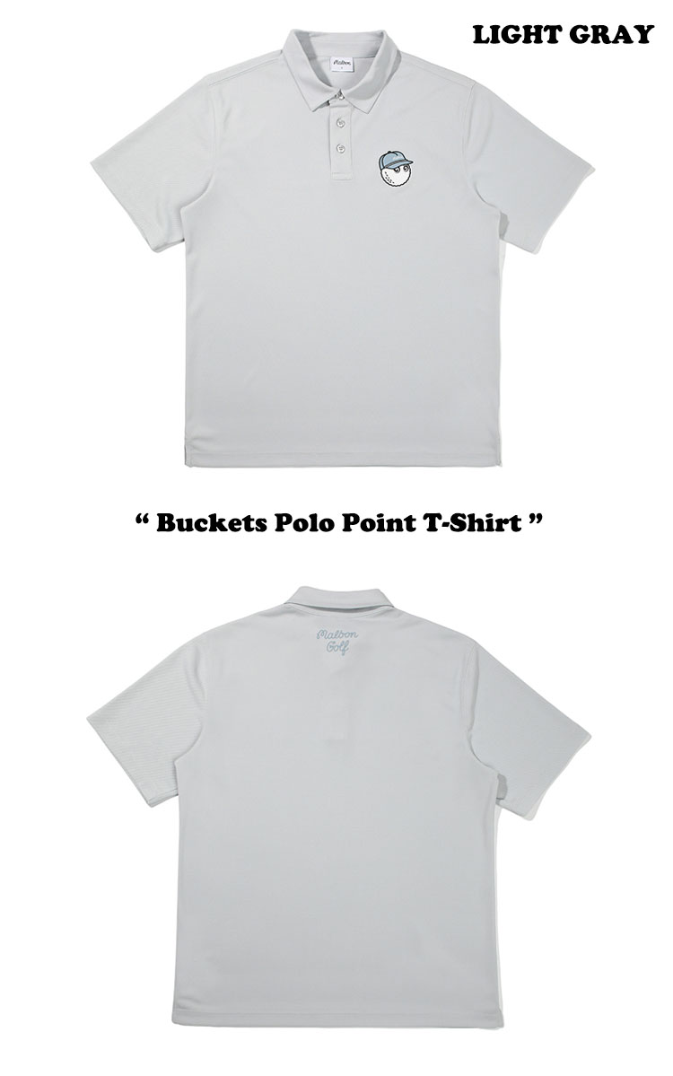 マルボンゴルフ ポロシャツ MALBON GOLF Buckets Polo Point T-Shirt