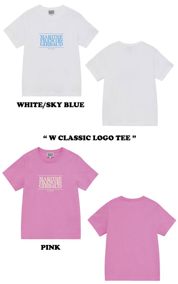 マリテフランソワジルボー 半袖Ｔシャツ Marithe Francois Girbaud レディース W CLASSIC LOGO TEE クラシック  ロゴ Ｔシャツ 全6色 1MG23STS102 ウェア