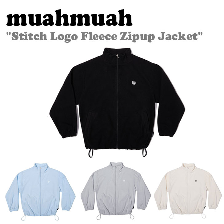 ムアムア フリース muahmuah ムーアムーア レディース Stitch Logo Fleece Zipup Jacket スティッチ ロゴ フリースジップアップ 全4色 MUT23133 ウェア｜drescco