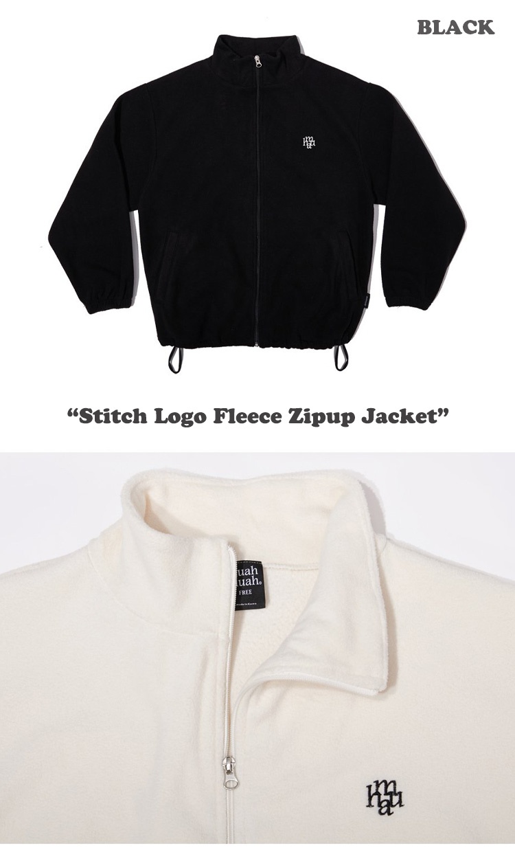 ムアムア フリース muahmuah ムーアムーア レディース Stitch Logo Fleece Zipup Jacket スティッチ ロゴ フリースジップアップ 全4色 MUT23133 ウェア｜drescco｜04