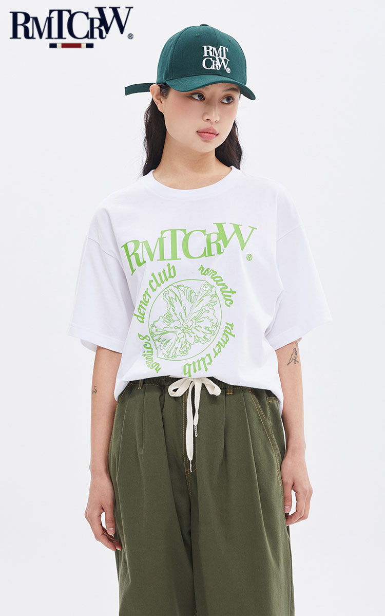 ロマンティッククラウン 半袖Tシャツ ROMANTIC CROWN 正規販売店 ROUND FLOWER TEE ラウンド フラワー Tシャツ 全3色 22RCSUTTSU017BK/WT/GP ウェア｜drescco｜02