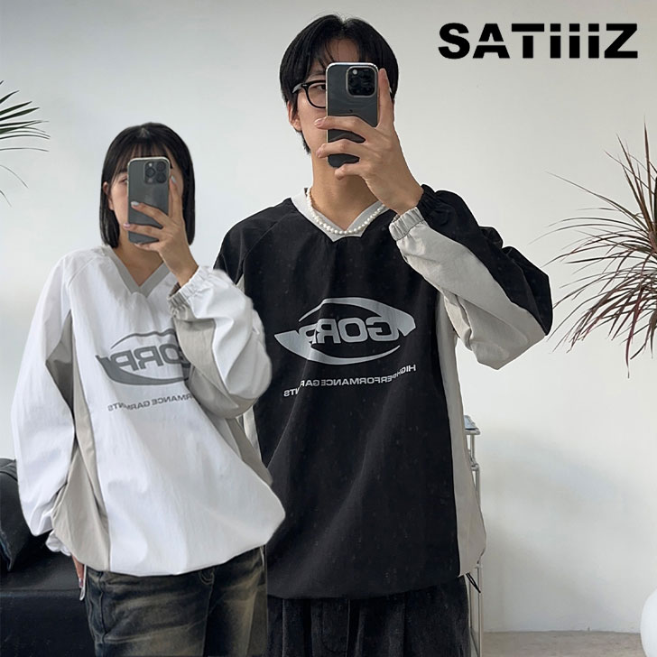 サティーズ トレーナー SATIIIZ 正規販売店 Milo GORP Nylon Sweatshirt ミロ GORP ナイロン スウェットシャツ 全3色 satiiiz5526 ウェア :ct stz23 stz5526:1WEEK