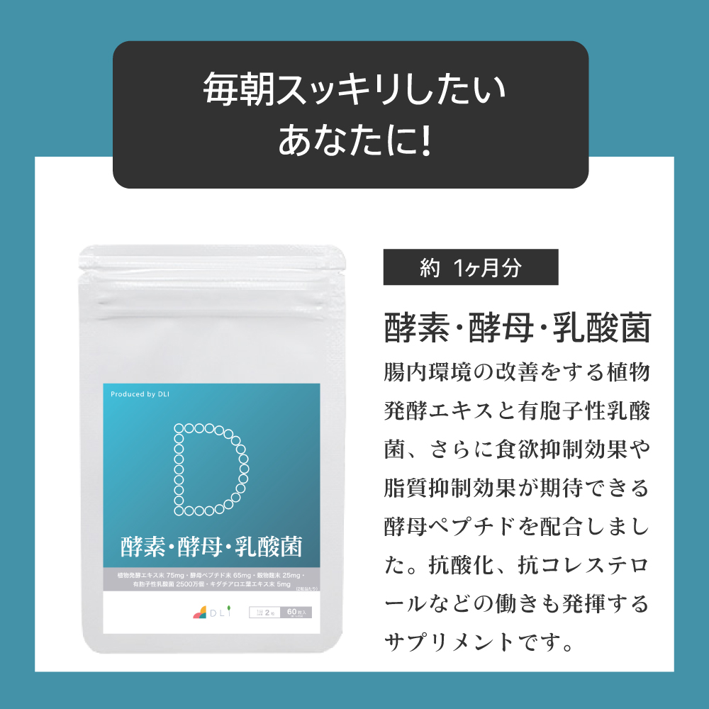 酵素 酵母 乳酸菌 サプリメント 3袋セット 男性 女性 送料無料