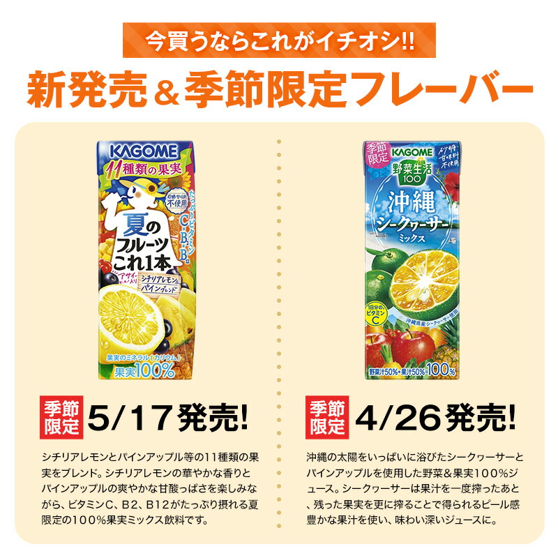 安い カゴメ 朝のフルーツこれ一本 200ml×24本入×4ケース 96本