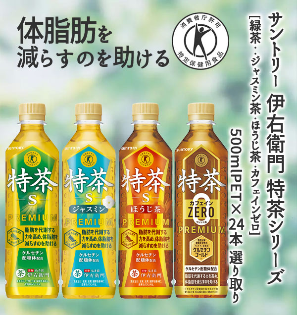 48本 送料無料 特茶 伊右衛門 トクホ 黒烏龍茶ヘルシアすこやか茶特選茶より良 特茶 サントリー緑茶 伊右衛門 特茶TOKUCHA 特定保健用食品
