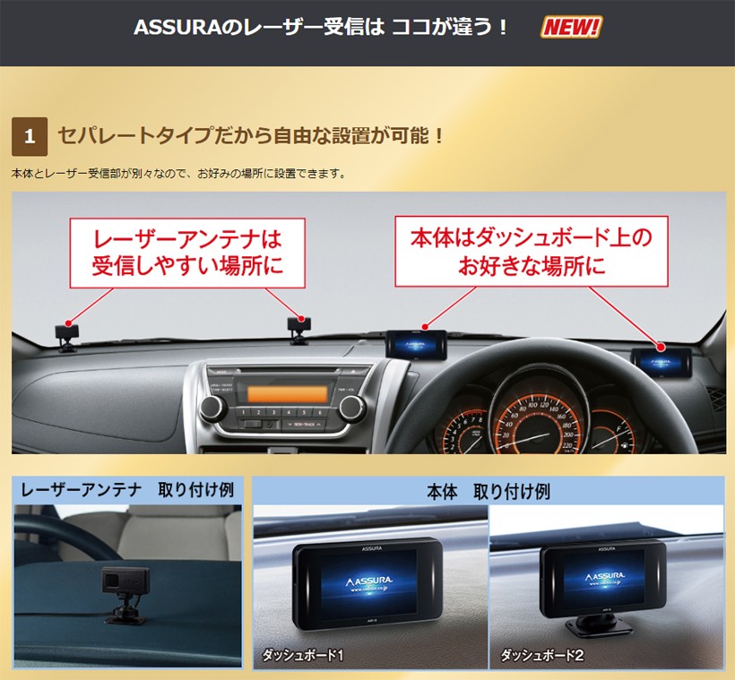 ASSURA AR-3 セルスター レーザー式オービス対応 GPSレーダー