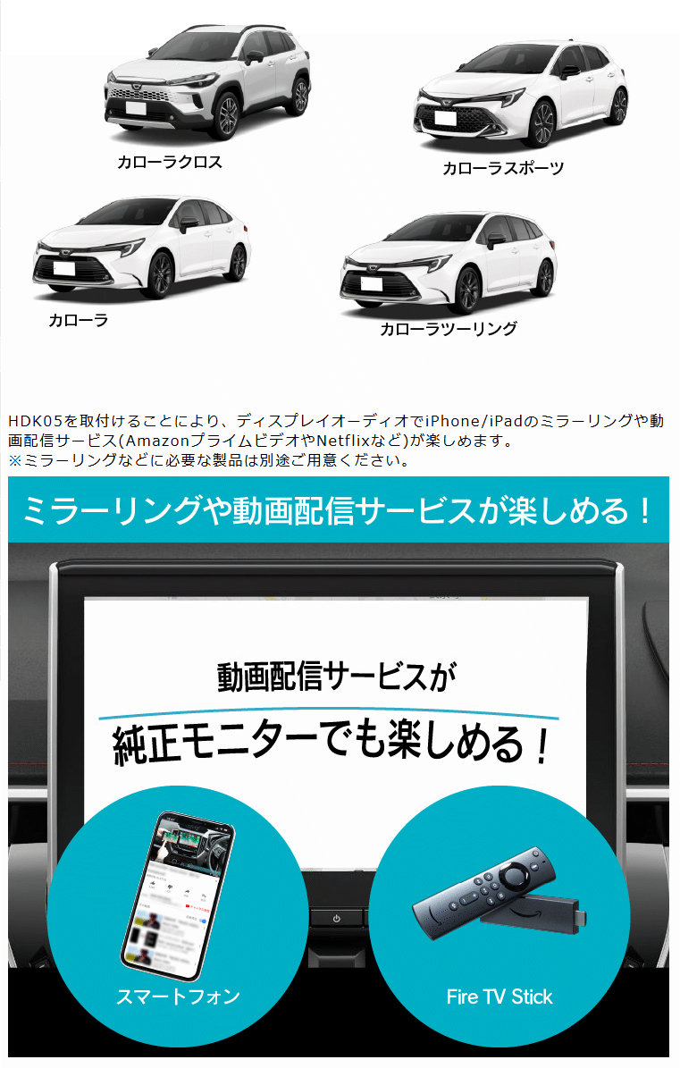 Beat-Sonic ビートソニック HDK05 カローラシリーズ カローラ BeatーSonic（ビートソニック） HDK05 Beat-Sonic HDMI映像入力キット