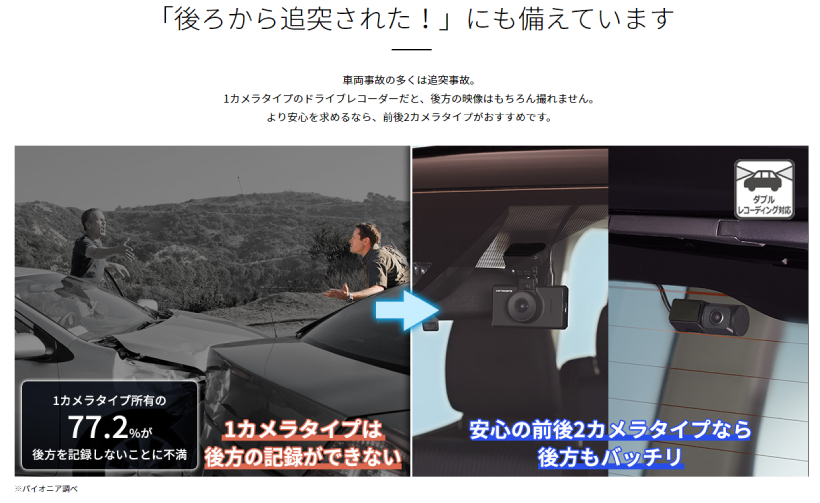 カロッツェリア VREC-DH300D パイオニア 前後2カメラ ドライブ