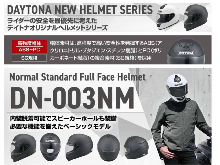 DAYTONA（デイトナ） DN-003NM ヘルメット マットブラック XL(61-62cm