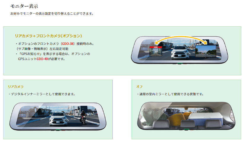 CELLSTAR DM-10 セルスター デジタルインナーミラー ドライブ