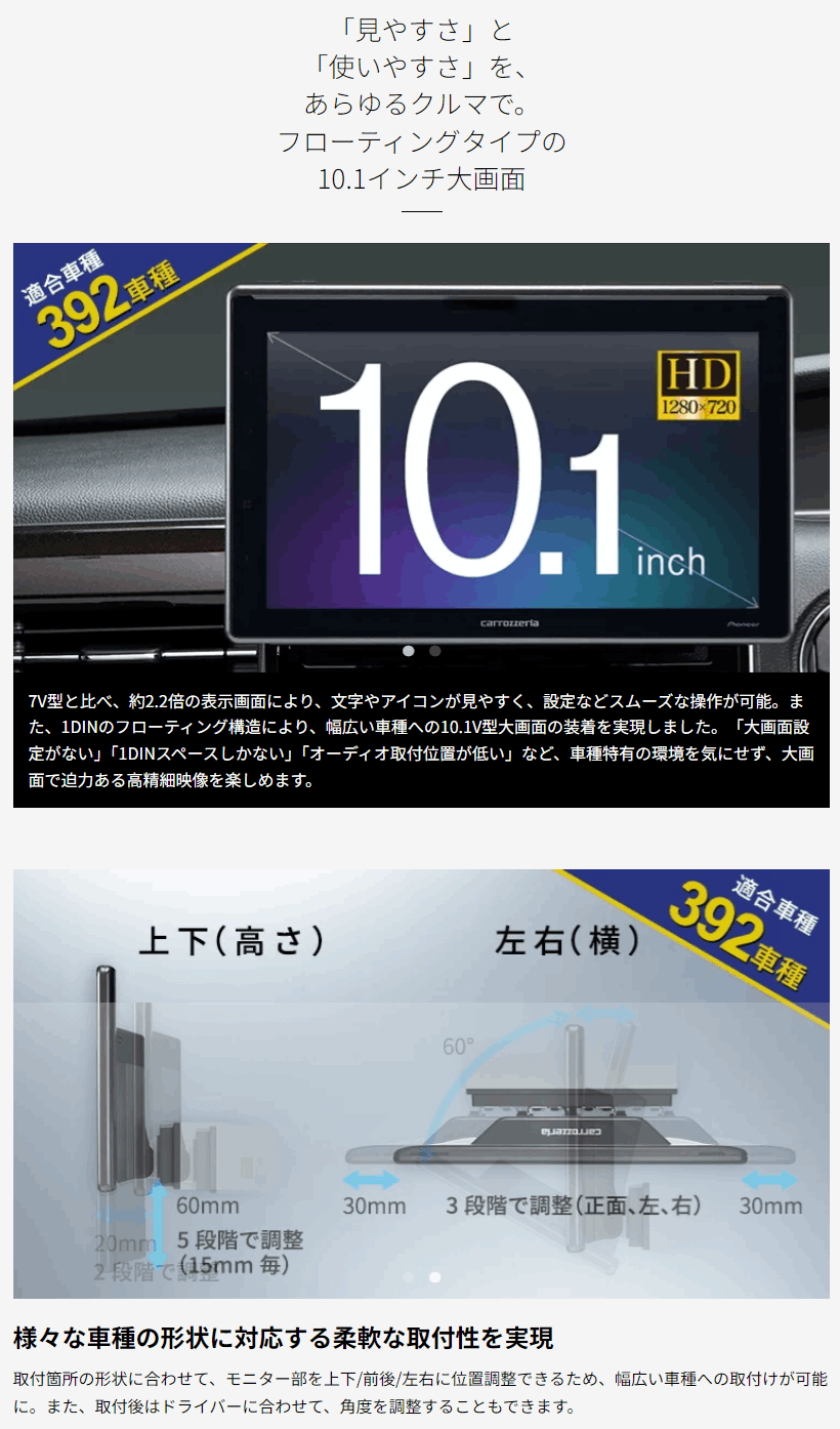 カロッツェリア DMH-SF900 パイオニア ディスプレイオーディオ 10.1