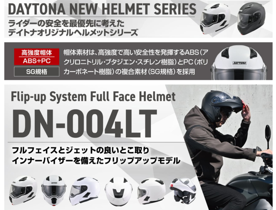 DAYTONA（デイトナ） DN-004LT ヘルメット ホワイト XL(61-62cm