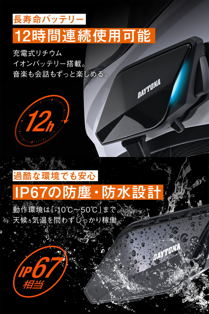 DAYTONA（デイトナ） DT-02 バイク用 インカム ワイヤーマイクユニット