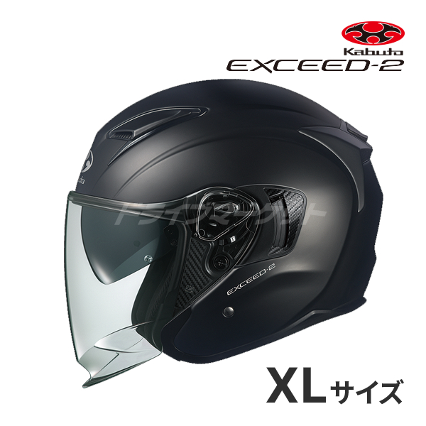 OGK KABUTO EXCEED-2 フラットブラック XL(61-62cm) ヘルメットバイク オープンフェイス エクシード2 オージーケーカブト  : ogexceed2fbxl : ドライブマーケットYahoo!店 - 通販 - Yahoo!ショッピング