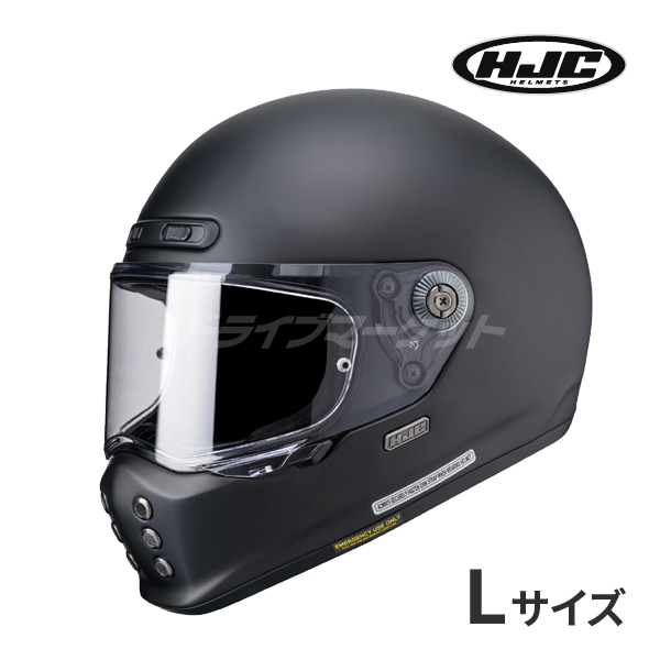 フルフェイスヘルメット V10 ソリッド セミフラットブラック XL