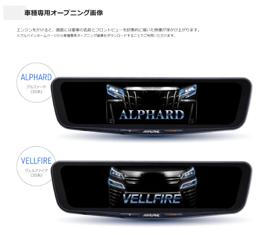 アルパイン ALPINE DVR-DM1200A-IC ドライブレコーダー搭載 12型デジタルミラー［車内用リアカメラ