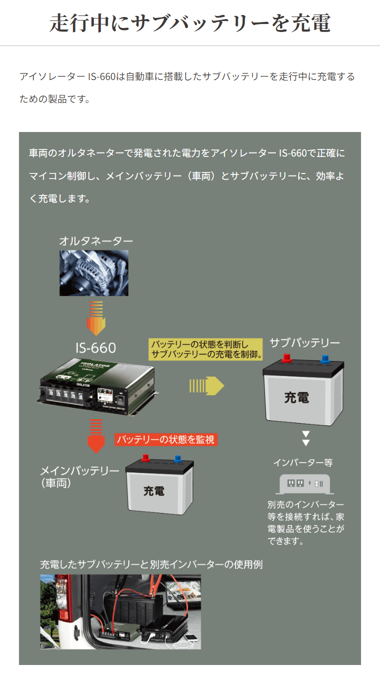 CELLSTAR（セルスター） アイソレーター IS-660 走行中にサブ