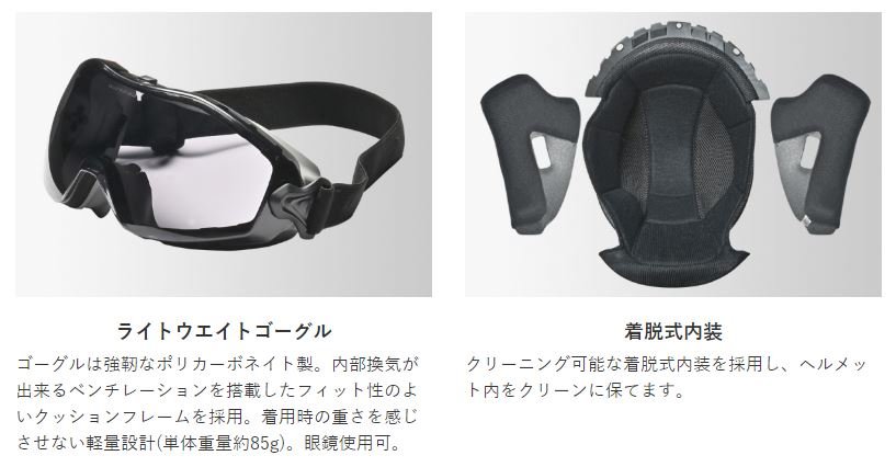 リード工業(LEAD) フルフェイス スクランブラーヘルメット ゴーグル付 リード工業 LEAD RUDE（ルード） フルフェイス スクランブラー