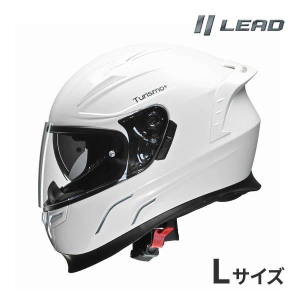 LEAD フルフェイスヘルメット ホワイト リード工業 LEAD TURISMO Plus フルフェイスヘルメット パールホワイト