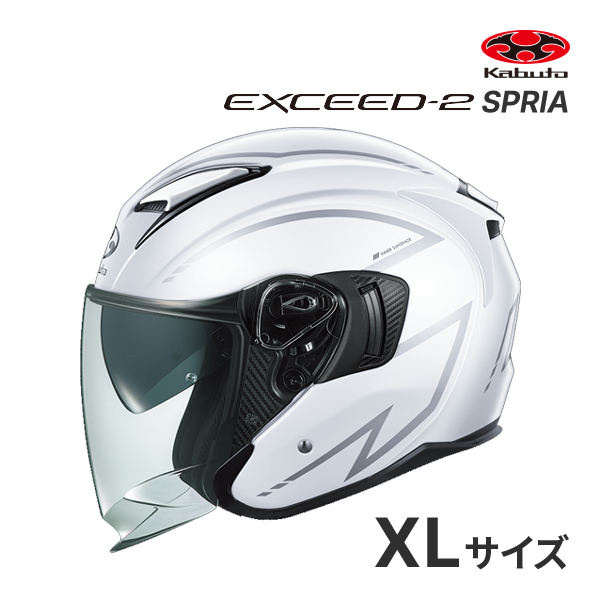 OGK KABUTO EXCEED-2 SPRIA �p�[���z���C�g�V���o�[ XL(61-62cm) �w�����b�g�o�C�N �W�F�b�g �I�[�v���t�F�C�X �G�N�V�[�h2 �I�[�W�[�P�[�J�u�g