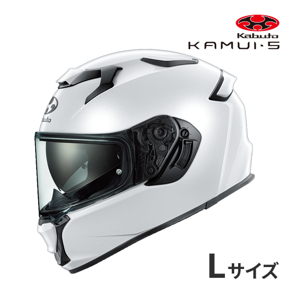 OGK KABUTO KAMUI 5 �p�[���z���C�g L(59-60cm) �w�����b�g �o�C�N �t���t�F�C�X �J���C 5 �I�[�W�[�P�[�J�u�g