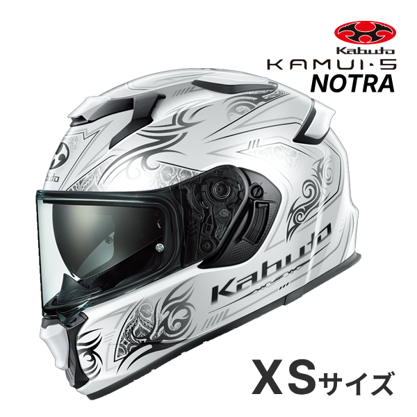 OGK KABUTO KAMUI 5 NOTRA �p�[���z���C�g�u���b�N XS(54-55cm) �w�����b�g �o�C�N �t���t�F�C�X �J���C 5 �m�g�� �I�[�W�[�P�[�J�u�g
