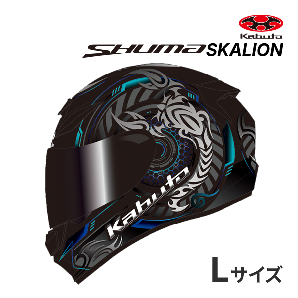 OGK KABUTO SHUMA SKALION �t���b�g�u���b�N�u���[ L(59-60cm) �w�����b�g�o�C�N �t���t�F�C�X �o�C�N�p�w�����b�g ���ۉ��H �V���[�} �X�J���I��