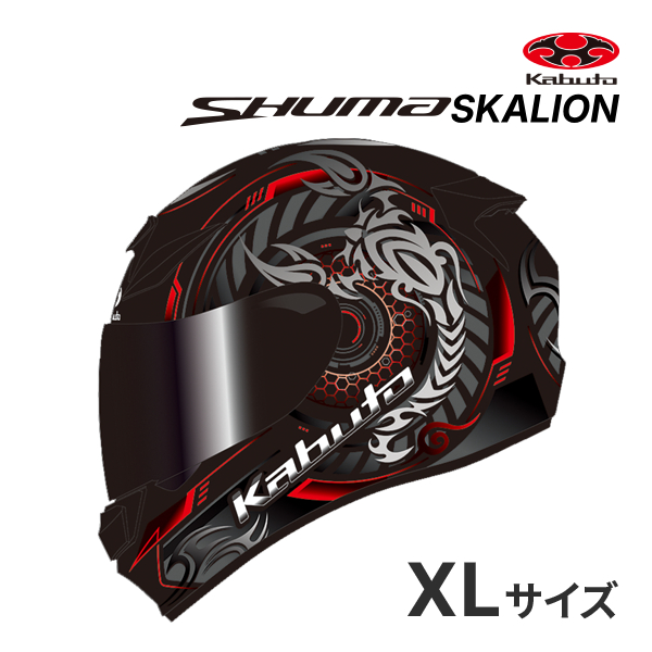 OGK KABUTO SHUMA SKALION �t���b�g�u���b�N���b�h XL(61-62cm) �w�����b�g�o�C�N �t���t�F�C�X �o�C�N�p�w�����b�g ���ۉ��H �V���[�} �X�J���I��