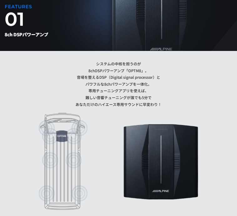 ALPINE（アルパイン） OPTM8-HI OPTMサウンドシステム 200系