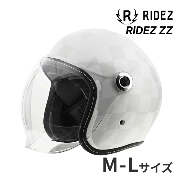 RIDEZ RIDEZ ZZ HELMET ホワイト M-L(59-60cm未満) ジェットヘルメット