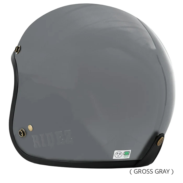 RIDEZ RIDEZ TQ HELMET グロスグレー M(57-58cm) ジェットヘルメット