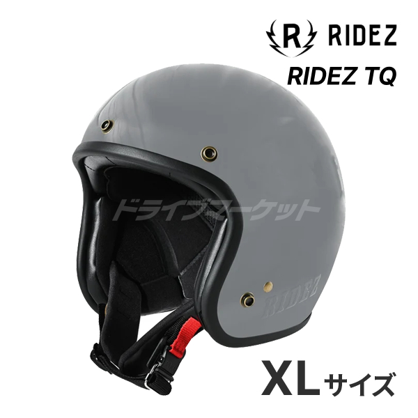 RIDEZ RIDEZ TQ HELMET グロスグレー XL(61-62cm) ジェットヘルメット