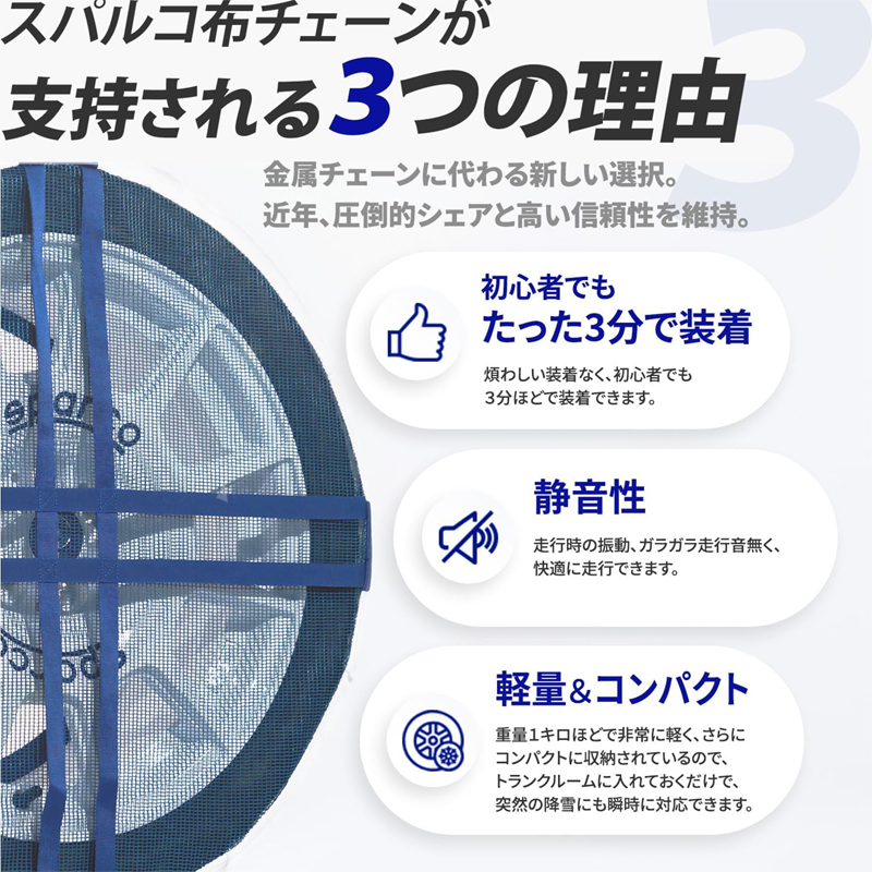sparco スパルコ 布製タイヤチェーン スノーソックス シールド (285R62